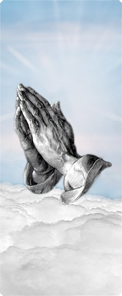 Praying Hands Clouds Blue